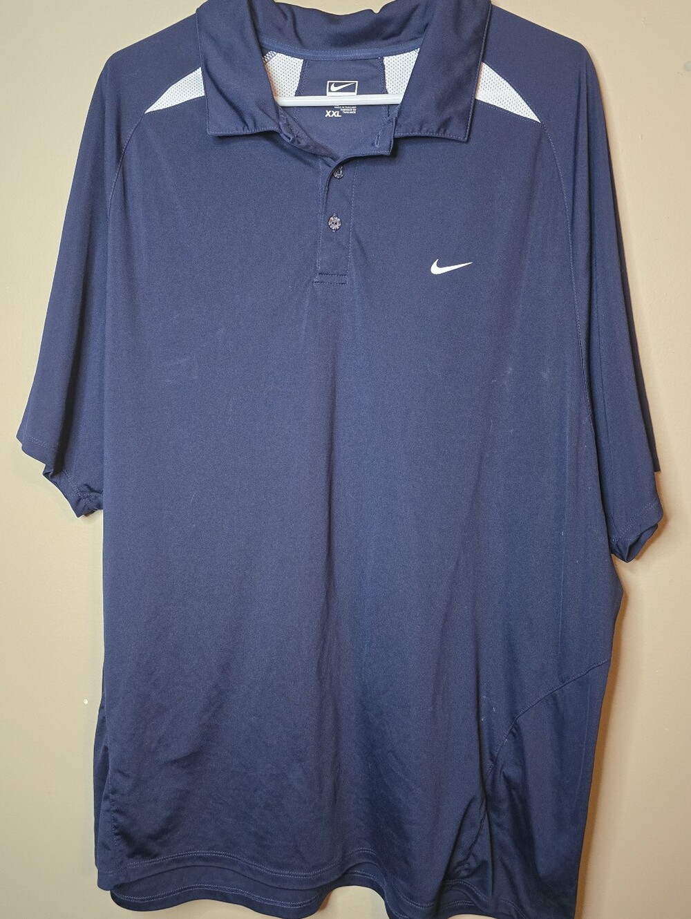 Nike Navy Blue Polo with White Swoosh